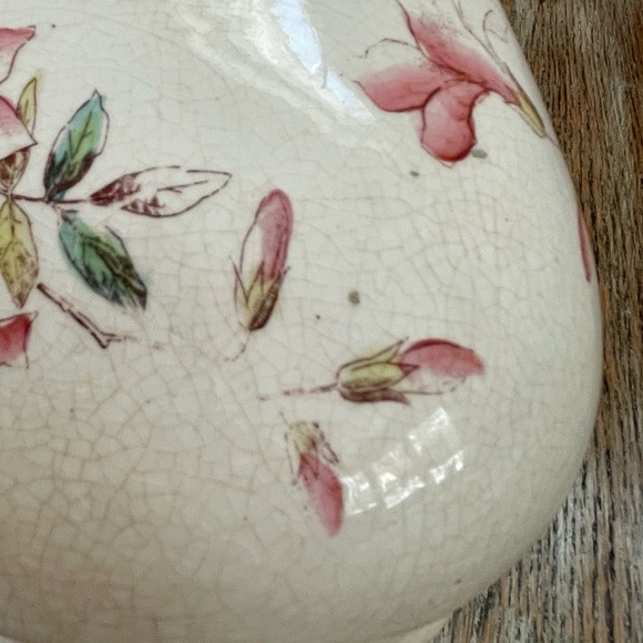 Antique Ironstone Pink China E.T.P. Co. Floral Pattern Pitcher❤️ - Picture 9 of 12